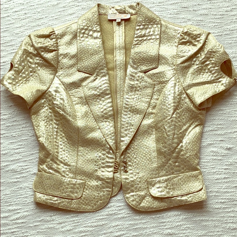 My Unique Gold fitted LaRok jacket